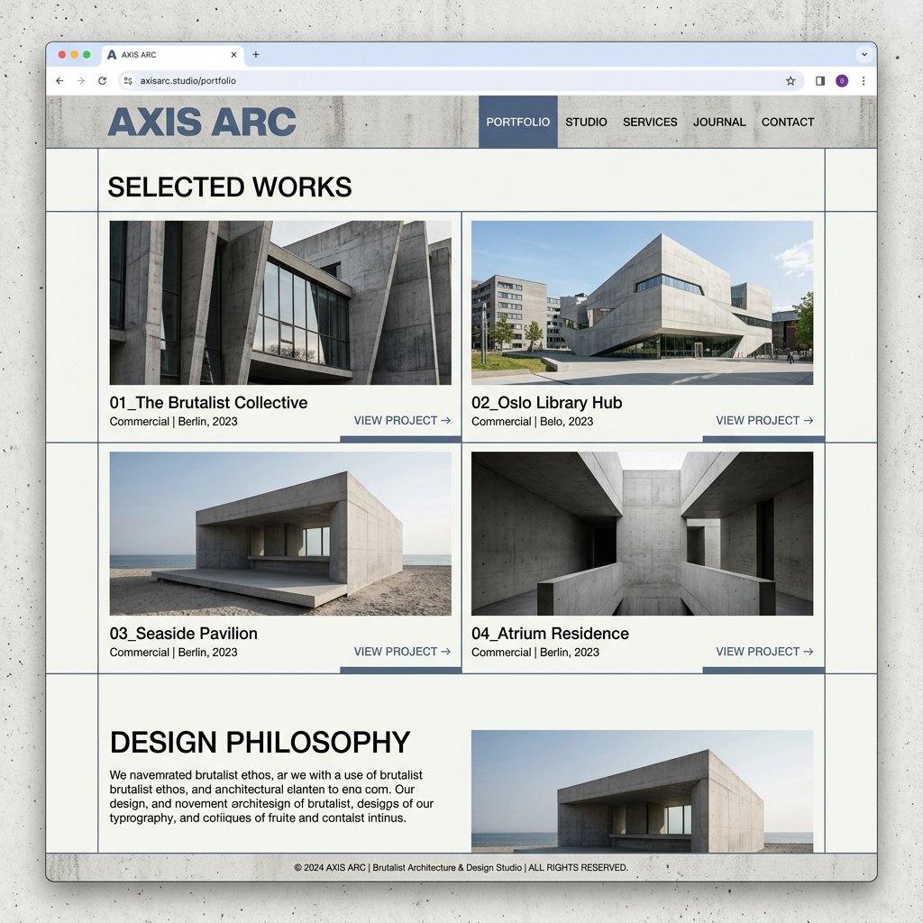 Mockup do Portfólio de Arquitetura Nova